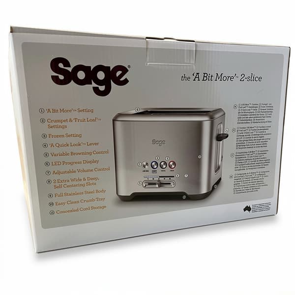 Sage STA720BSS2EEU1 the 'A Bit More' Brödrister Silver silver