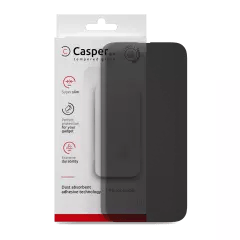 Casper Pro Härdat Glas för iPhone 16 Pro Max / 17 Pro Max (Detaljhandelsförpackning) (Sekretess) röd