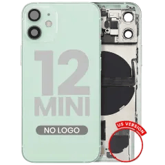 Baksida med smådelar för iPhone 12 Mini (amerikansk version) (Eftermarknad Plus) (Grön) grön