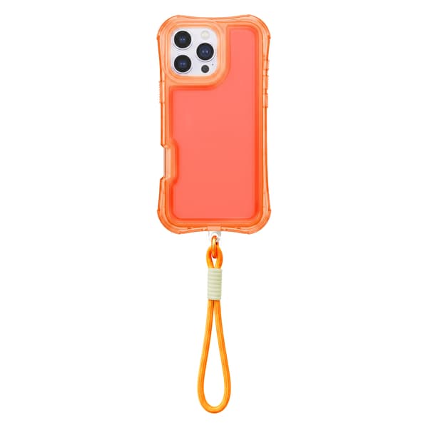 Safepop skal med rem för iPhone 16 orange