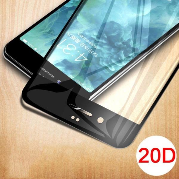 2 st hög kvalitet 20D skärmskydd för iphone 7/8 plus|svart