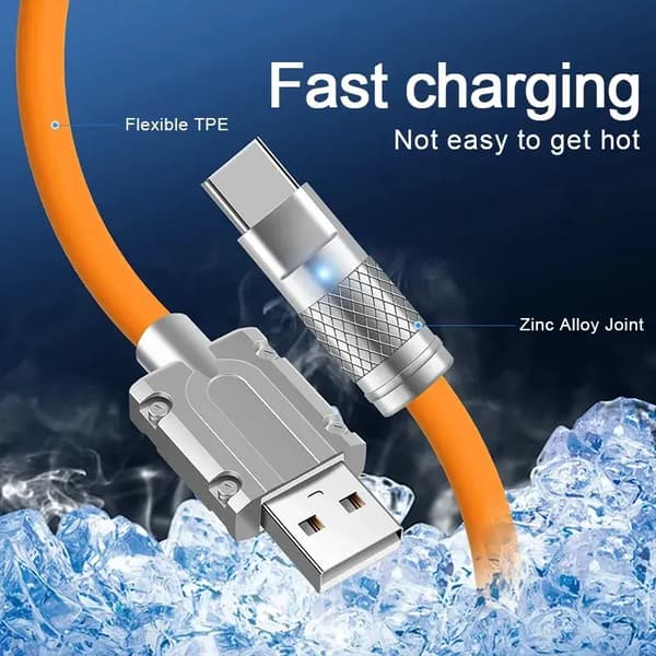 Laddkabel – USB-C till Lightning (2 m) – Vit svart