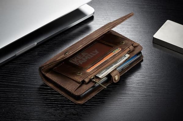 CaseMe (008) äkta läder med dragkedja för iphone 11pro grön