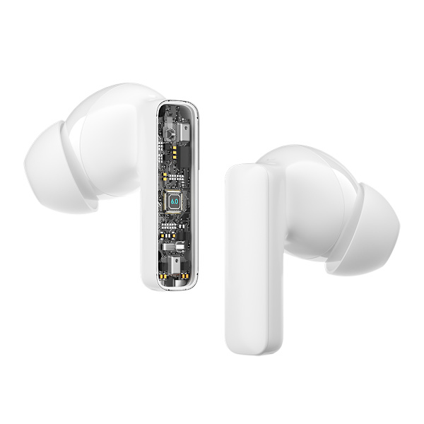 BWOO Bluetooth-hörlurar BW40 TWS ANC med LCD-skärm vit