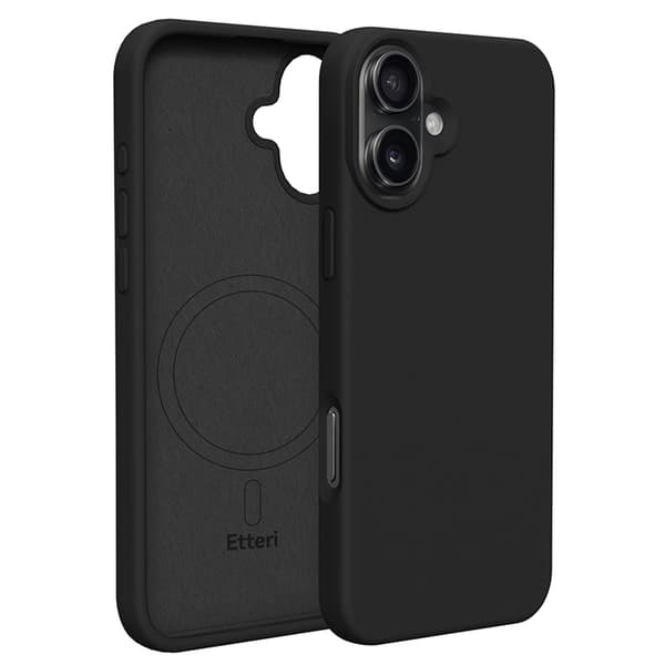 Etteri Silikon Mag skal för iPhone 16 Plus svart