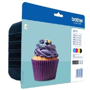 Brother LC 123 Value Pack svart Gul Cyan Magenta bläck