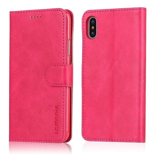 LC läderfodral för iPhone 15 – Svart svart