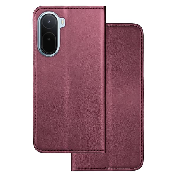 Smart magnetiskt fodral för Xiaomi Redmi A7 Pro vinröd