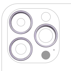 Bakre kameraram endast för iPhone 14 Pro / 14 Pro Max (Deep Purple) (3-delat set)