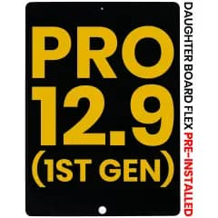 LCD-enhet med digitizer och dotterkort flex förmonterad för iPad Pro 12.9\" 1:a generationen (2015) (renoverad) (svart) svart