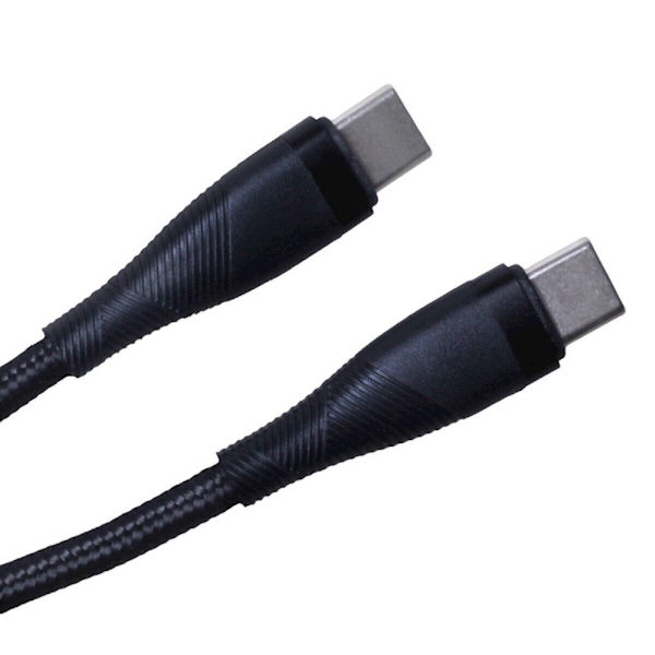 2 st 1 m snabbladdare  Usb-C  svart svart