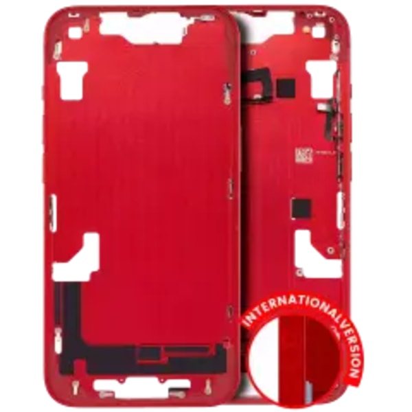 Mellanramshölje med smådelar för iPhone 14 (EU / Global version) (Eftermarknad Plus) (Röd)