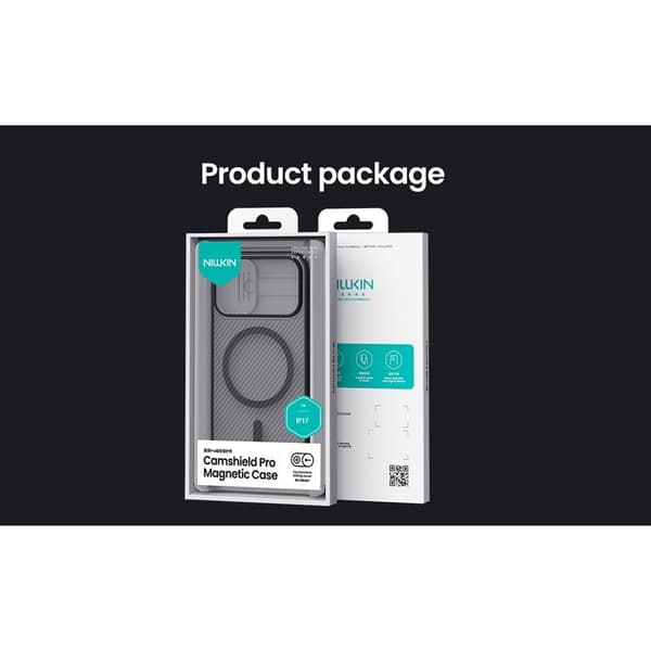 NILLKIN CAMSHIELD PRO MAGNETISK IPHONE 17, transparent svart