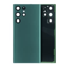 Baksidesglas med kameralins för Samsung Galaxy S22 Ultra 5G (ingen logotyp) (Eftermarknad Plus) (Grön) grön