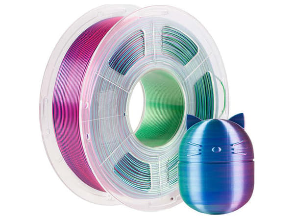 Anycubic PLA Silk Tri PLA-filament 1.75mm Blå, grön och lila AHSC14-103 blå