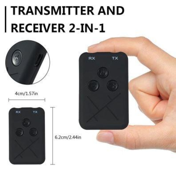 Bluetooth-mottagare sändare 3,5 mm jack Handsfree Auto RX-TX-10