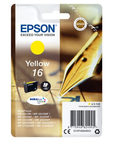 Epson 16 Gul 165 sidor bläck C13T16244012