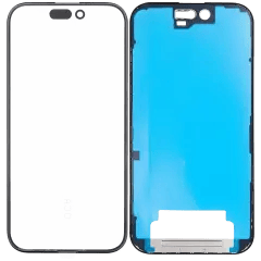 3 i 1 (glas med förmonterad OCA + ram) för iPhone 16 (OCA Master)