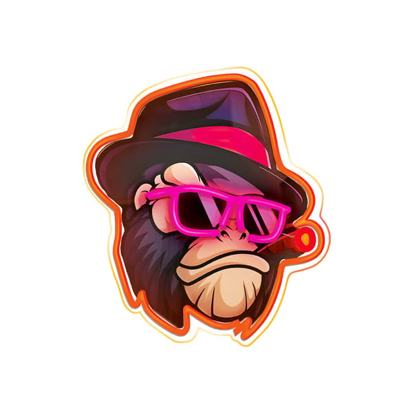Neon ART LED GANGSTA MONKEY flerfärgad FLA03 Forever Light