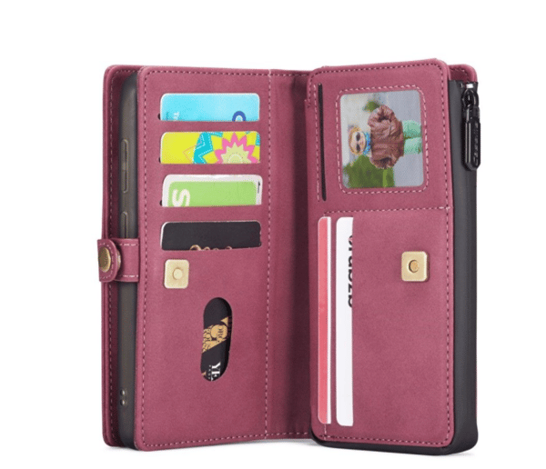 Läderfödral caseme 0018 för iphone 12 mini röd