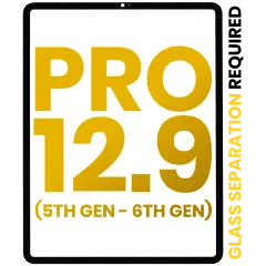 Frontglas för iPad Pro 12.9\" 5:e generationen (2021) / Pro 12.9\" 6:e generationen (2022) (Glaskoppling krävs) (Premium) (Alla färger) röd