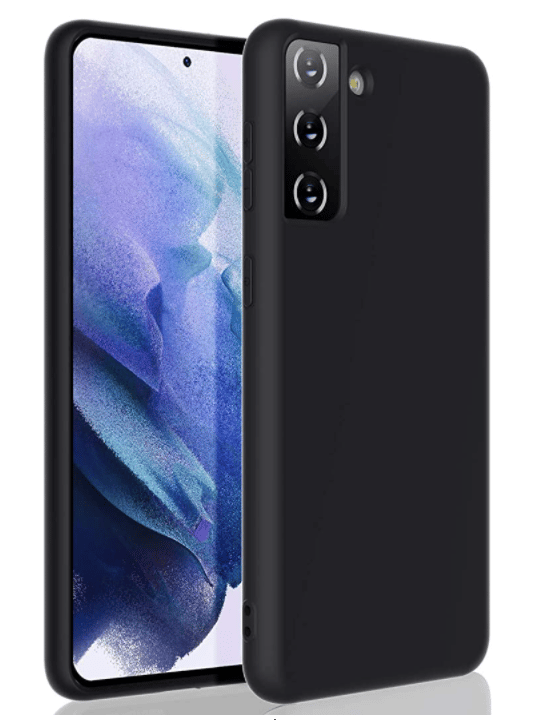 Mjukt silikonfodral för Samsung S21svart svart