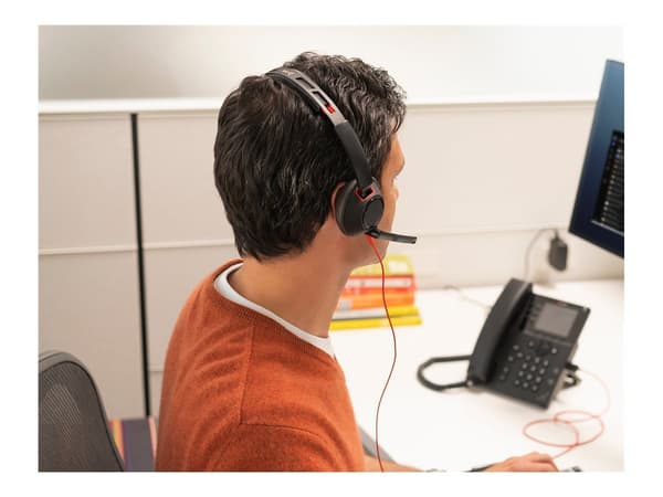 HP Poly Blackwire 5220 Kablet hörlurar svart svart