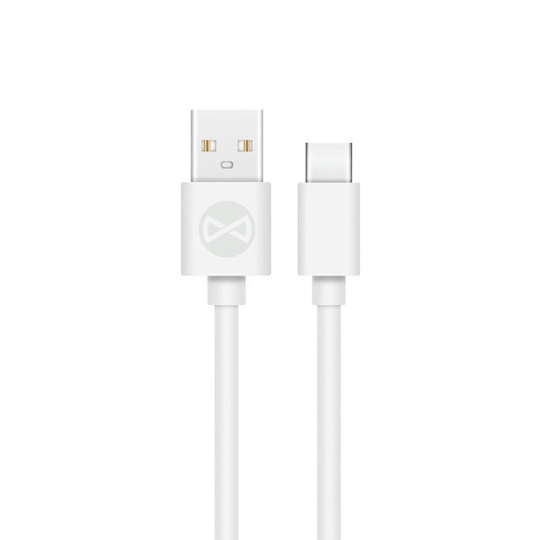 Forever-kabel USB - USB-C 1,0 m 2A vit
