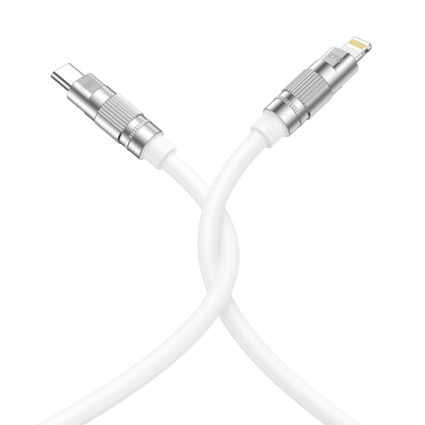 XO-kabel NB-Q228A USB-C - Lightning 1,2m 27W vit vit