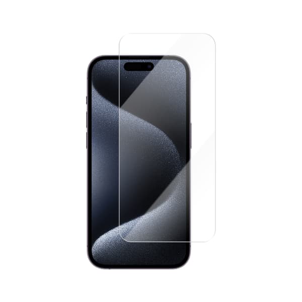 Vmax härdat glas 2,5D Normal transparent Glass för iPhone 15 Pro transparent