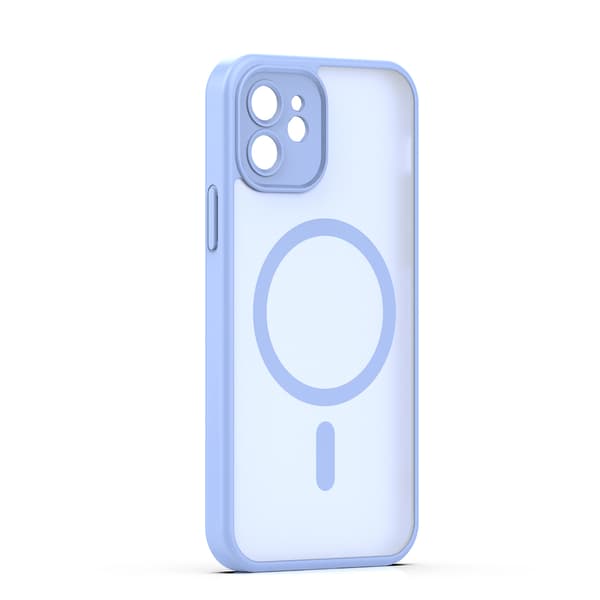 Mag Matt skal för iPhone 12 ljusblå camera protection blå