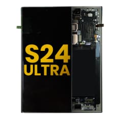 OLED-enhet med ram för Samsung Galaxy S24 Ultra (monterad) (Titaniumgrå)