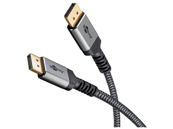 goobay 20 pin DisplayPort han -> 20 pin DisplayPort han 1 m Grå