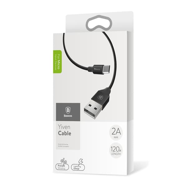 Baseus kabel Yiven USB - microUSB 1,5 m 2A svart