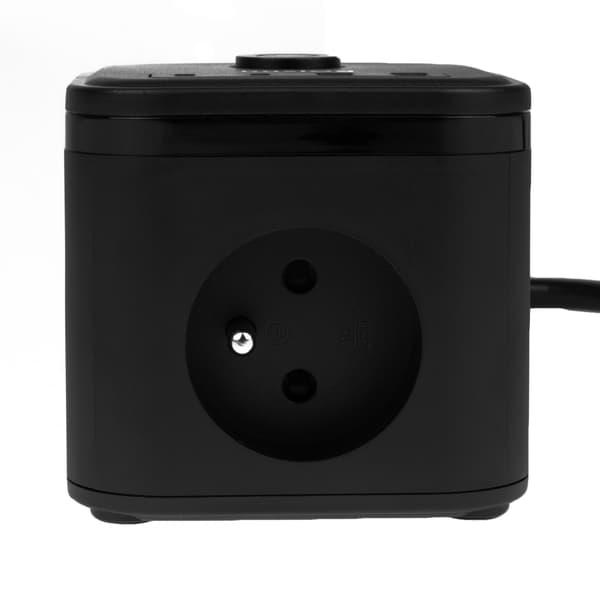 Huslog kubförlängningssladd med USB