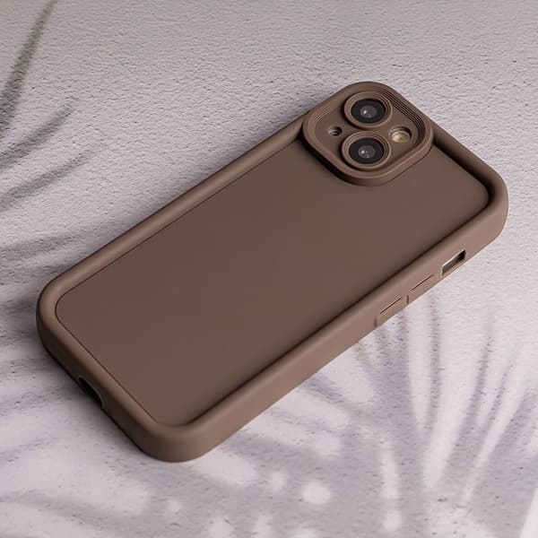 Rim TPU Skal för iPhone 15 Pro – Brun brun
