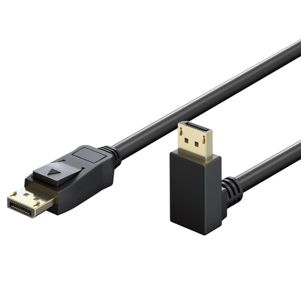 Goobay DisplayPort 2.1 Kabel Vinklet nedad 8K 144Hz 5 m