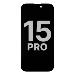 OLED-enhet kompatibel med iPhone 15 Pro med flexkabel för ljussensor (Använd OEM-drag: Klass A)