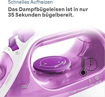 Braun TexStyle 3 SI 3030 PU Dampstrygejern 2300W Grå Pink vit