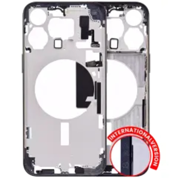 Mellanramshölje med smådelar för iPhone 15 Pro Max (EU / Global version) (Eftermarknad Plus) (Blå Titan)