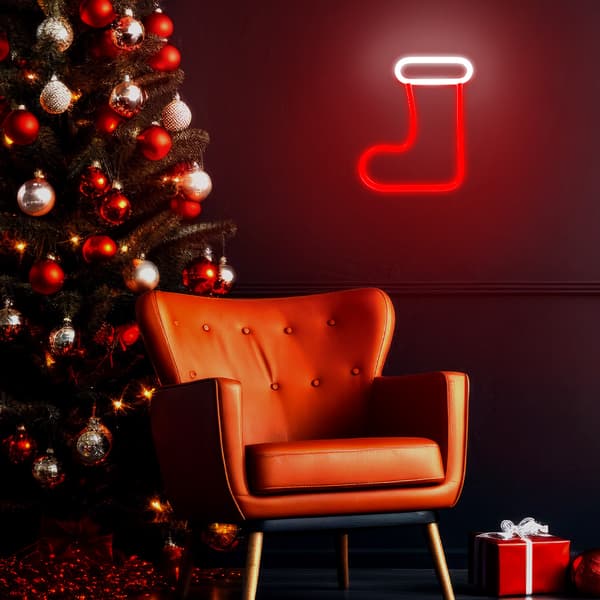 Neon LED JULSTRUMPA vit röd FLNE23 Forever Light