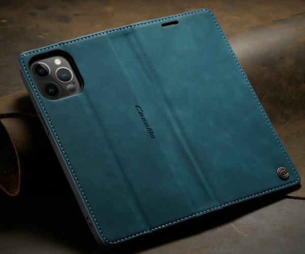 Läderfödral caseme 0013 för iphone 12 mini grön