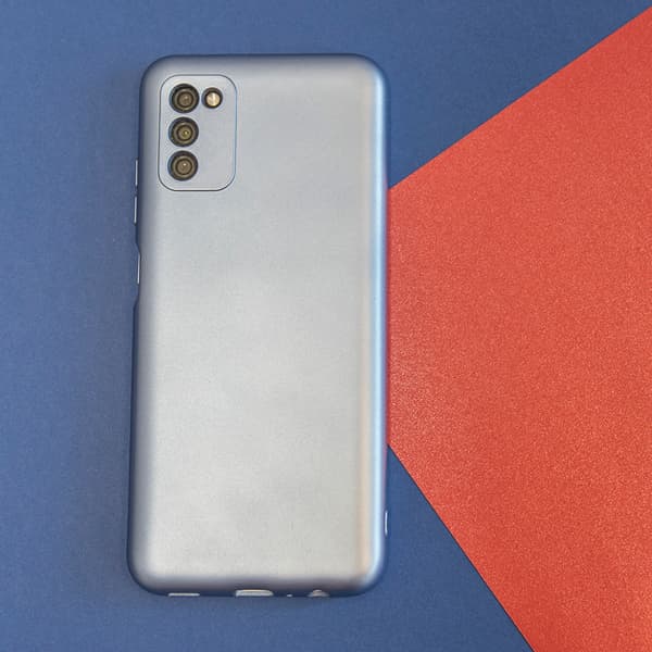 Metallic fodral för Samsung Galaxy A35 5G ljusblå blå