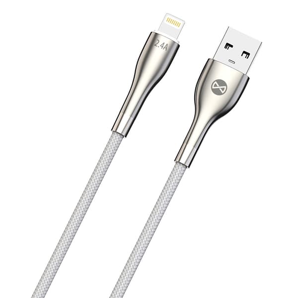 Forever Sleek kabel USB - Lightning 1,0 m 2 4A vit vit