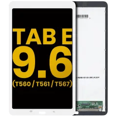 LCD-enhet utan ram för Samsung Galaxy Tab E 9.6\" (T560 / T561 / T567) (2015) (Renoverad) (Vit) vit