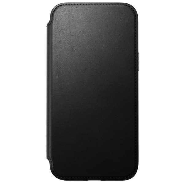 Nomad Modern Leather Folio-fodral för iPhone 15 Plus 6,7\" svart