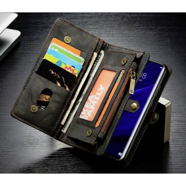 CaseMe 2 i 1 lyxigt lädermagnetiskt plånboksväska p30 pro