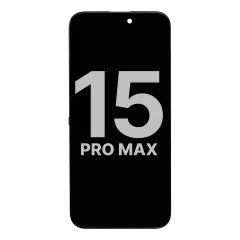OLED-enhet kompatibel med iPhone 15 Pro Max med flexkabel för ljussensor (Använd OEM-drag: Klass A)
