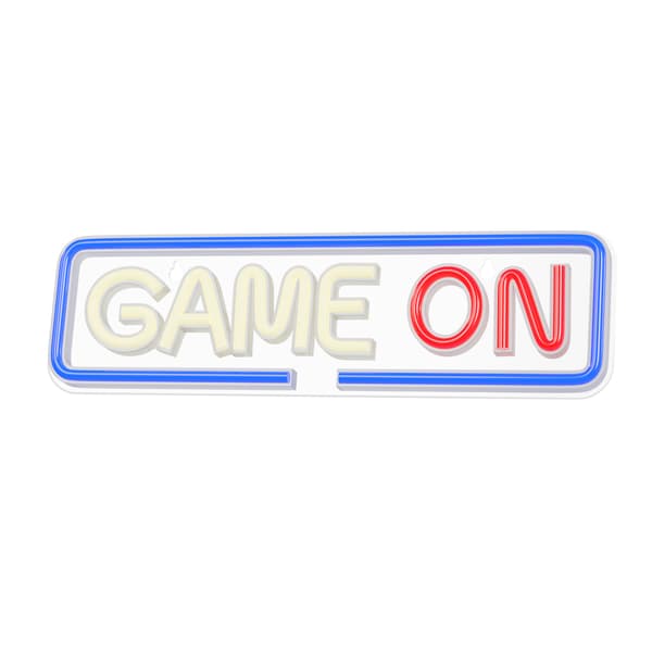 Neon PLEXI LED GAME ON flerfärgad FPNE23 Forever Light