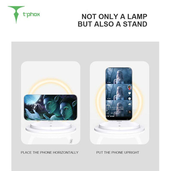 BEDSIDE LAMP T-PHOX WITH CHARGING SL-603 15 WHITE
